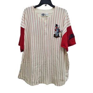 Acme Clothing Vintage White Red Stripe Embroidered Slyvester All Stars Jersey XL